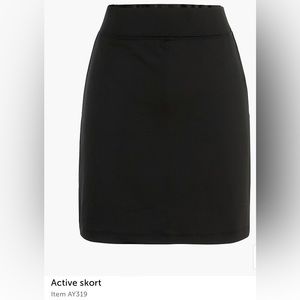 J Crew Factory Active Skort - Black - Large, NWT